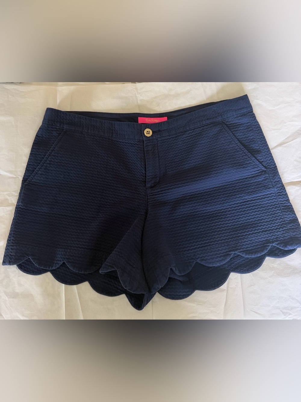 Lilly Pulitzer Buttercup Shorts in Navy Blue - Picture 4 of 5